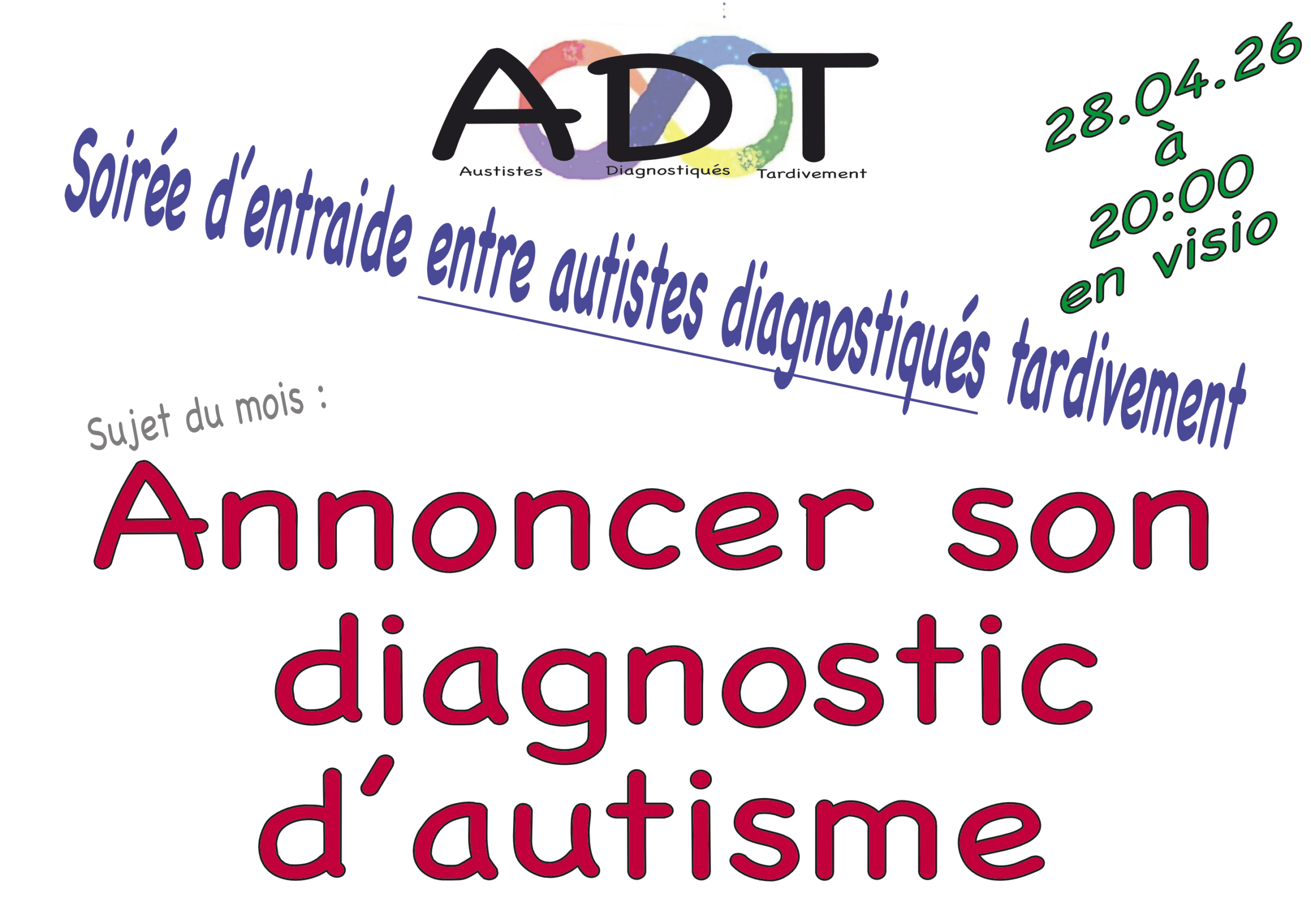 Annoncer son diagnostic d’autisme.